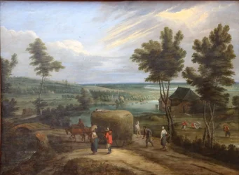 Sommerlandschaft, die Heuernte